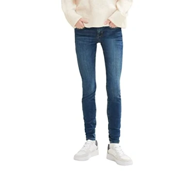 Abbildung von TOM Tailor denim NELA Skinny Jeans Slim Fit, Damen, Größe: 31x30, Used dark stone blue