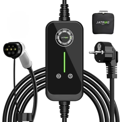 Abbildung von JATRHG EV Ladegerät 15m 3,6 kw 1,5kW 16a 13a 10a 8a Typ 2 Ladestation elektrischer tragbarer Strom