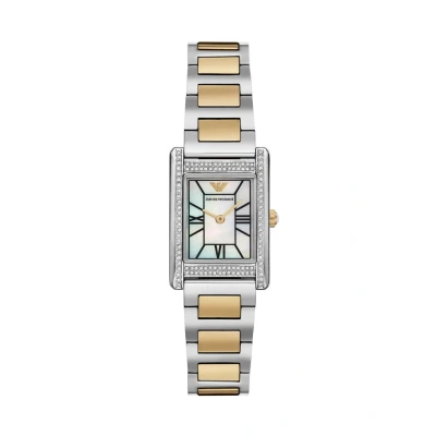 Abbildung von Emporio Armani Genni Uhr, Damen, Größe: One Size, Silver gold