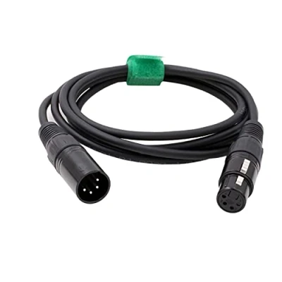 Abbildung von HangTon Mikrofon Recorder Mixer, Kopfhörer Verstärker, symmetrisches Audiokabel, 4 poliger XLR Stecker auf Buchse, polig (2 Meter)