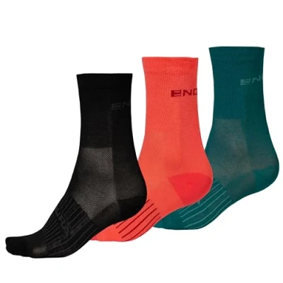 Abbildung von Endura CoolMax Race 3 PII Fahrradsocken für Damen, Schwarz, One Size