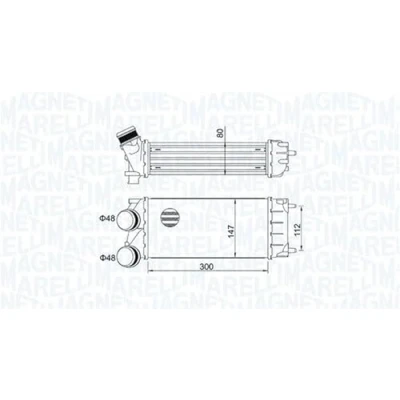 Abbildung von MAGNETI MARELLI 351319204920 Ladeluftkühler CITROËN: Berlingo II, II Kastenwagen, C4 I Grand Picasso, PEUGEOT: 308 SW, Schrägheck