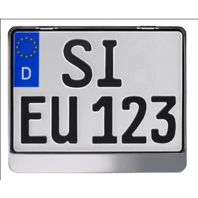 Abbildung von Kennzeichenhalter Motorrad Leichtkraftrad Trecker Chrom Look 280x200mm Erut Twinline