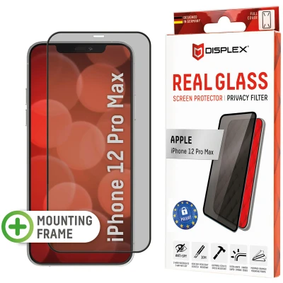 Abbildung von Apple iPhone 12 Pro Max Panzerglas Displex Real Privacy Glass FC Displayschutz aus gehärtetem Glas für das