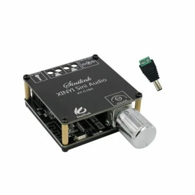 Abbildung von Fasizi 20 W x 2 Stereo Bluetooth Leistungsverstärker, digital, Dual Kanal, 360 stufenloses Tuning Board mit Tasche