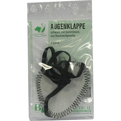 Abbildung von Augenklappe oval mit Gummiband 1 St