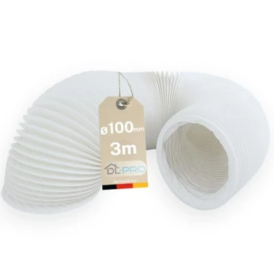 Abbildung von DL pro 3m Abluftschlauch Ø 100 / 102mm flexibel PVC Schlauch für 100er Klimaanlage Wäschetrockner Dunstabzugshaube