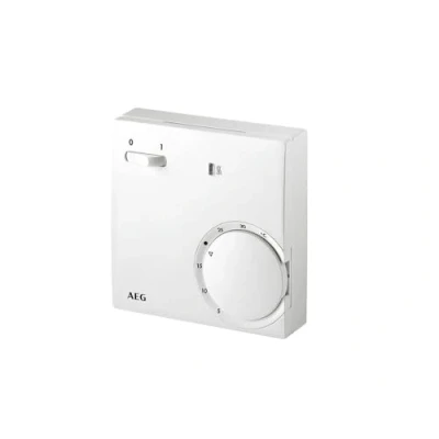 Abbildung von AEG Haustechnik Raumthermostat &quot;RT 601 SN&quot;, Temperatur Regler, 2 Punkt, Aufputz, Kontrolllampe