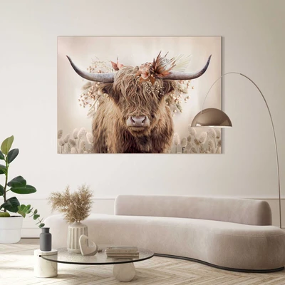 Abbildung von Reinders Deco Panel &quot;Highlander in Blumen&quot;