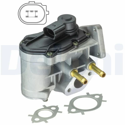 Abbildung von DELPHI EG10411 12B1 AGR Ventil mit Dichtungen VOLKSWAGEN: Golf Plus / Crossgolf, Passat B6 Variant, Touran I, AUDI: A3 Schrägheck, Sportback