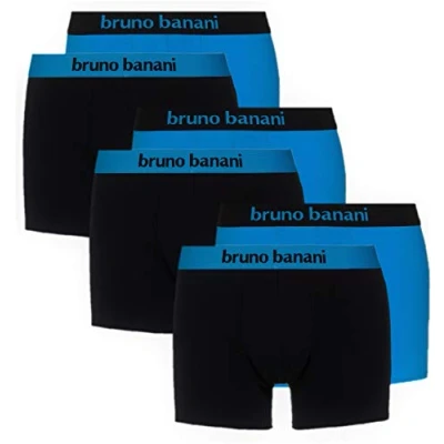 Abbildung von Bruno Banani 2 PACK Flowing Panties Aqua blue schwarz, Herren, Größe: Small, schwarz