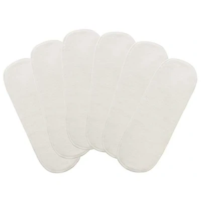 Abbildung von Bio Windeleinlagen 100% Baumwolle (kbA) GOTS zertifiziert, Natur, 14 x 41 cm, 5 lagig 6er Set