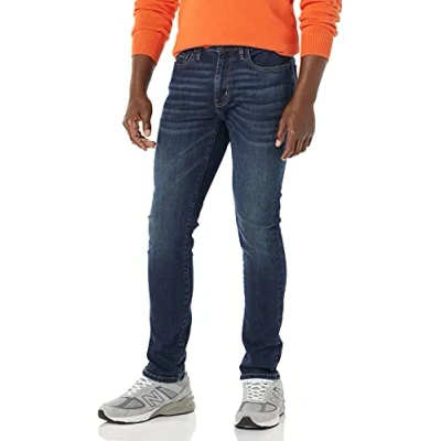 Abbildung von Amazon Essentials Herren Skinny Jeans mit hohem Stretchanteil, Dunkle Waschung, 32W / 31L