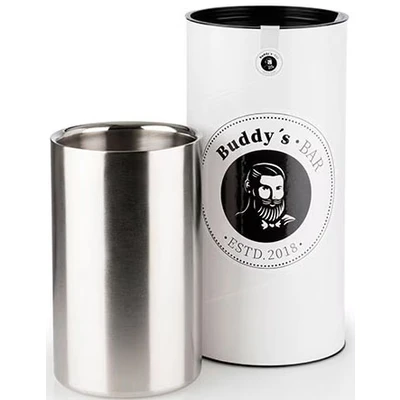 Abbildung von Buddys Wein und Sektkühler &quot;Buddy&#039;s Bar&quot;, (1 tlg.), doppelwandiger Edelstahl, Innendurchmesser 10 cm, Höhe 20 mattiert