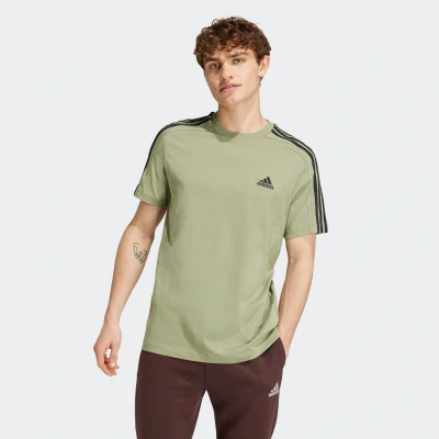 Abbildung von adidas Sportswear Essentials Single 3STRIPES Tshirt print, Herren, Größe: 4XL, Tent green