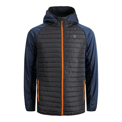 Abbildung von JACK &amp; JONES Herren JJEMULTI QUILTED JACKET, Black/w. Navy, S