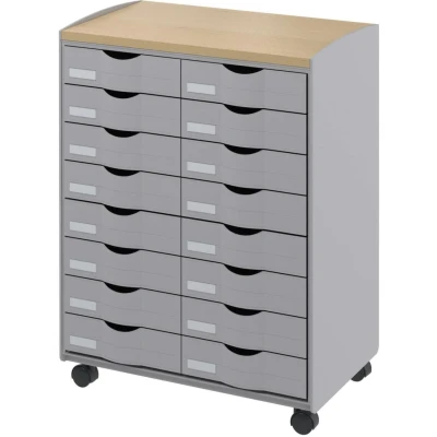 Abbildung von PAPERFLOW Bürowagen 55,2 x 35,0 74,5 cm grau