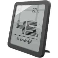 Abbildung von Stadler Form Hygrometer Selina little, präzises digitales Messgerät für Luftfeuchtigkeit und Temperatur, schwarz