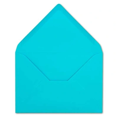 Abbildung von 25 DIN C6 Briefumschläge Türkis 11,4 x 16,2 cm 120 g/m² Nassklebung Brief Hüllen ohne Fenster für Einladungen von Ihrem Glüxx Agent