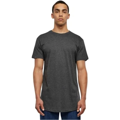 Abbildung von Urban Classics Herren Shaped Long Tee T Shirt, Grau (charcoal), 5XL