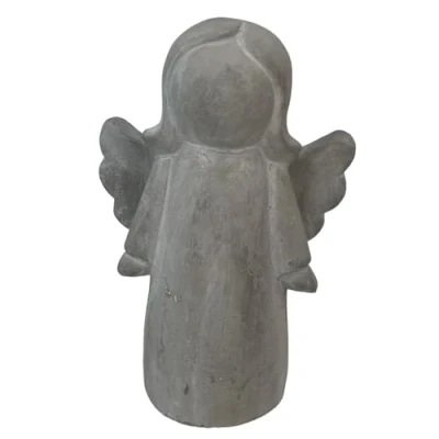 Abbildung von Dadeldo Living &amp; Lifestyle Engel Dekofigur Weihnachtsdeko Steingut grau 17x14cm
