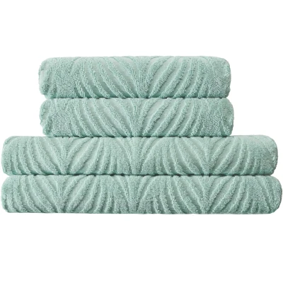 Abbildung von Kleine Wolke Handtuch Set Leaf, Frottier (Set, 4 St), Uni Farben, Handtücher, Duschtücher, Bordüre, weich