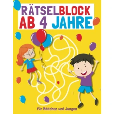Abbildung von Rätselblock ab 4 jahre für Mädchen und Jungen: Spielen lernen kinder.