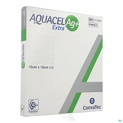 Abbildung von Aquacel Ag + Extra 15x15 Cm Kompressen 5 St