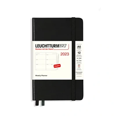 Abbildung von LEUCHTTURM1917 365950 Wochenkalender Pocket (A6) 2023, 12 Monate, Schwarz, Englisch