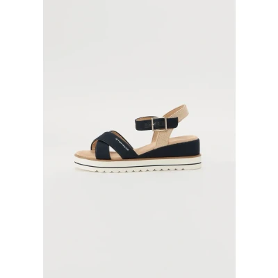 Abbildung von TOM Tailor Plateausandalette, Damen, Größe: 40, Navy Schuhe