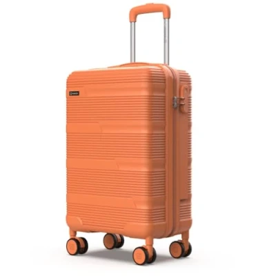 Abbildung von NUMADA Handgepäck Koffer 55x40x20cm (38,4L) Upfly T10 XS mit Zahlenschloss und 4 doppelten 360 Rädern. leicht Inneneinteilung Orange