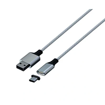 Abbildung von Konix Mythics Magnetisches Ladekabel 2 m Typ A bis C für DualSense PS5 Controller Hochgeschwindigkeitsladung Weiß