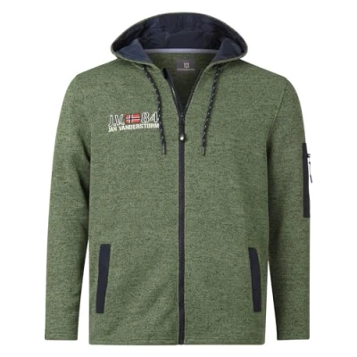 Abbildung von Jan Vanderstorm ASVA Strickjacke, Herren, Größe: 3XL, Grün melange