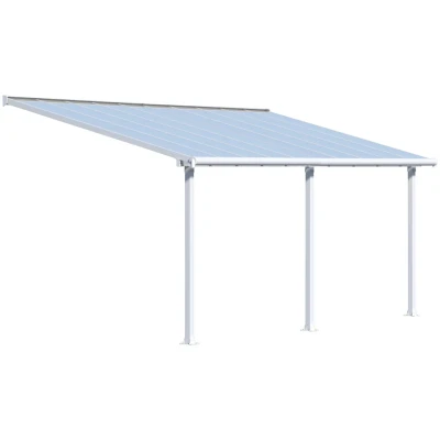 Abbildung von Canopia by Palram Olympia Aluminium Überdachung Weiß 294x619 cm Veranda
