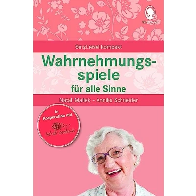 Abbildung von Wahrnehmungsspiele für alle Sinne. Beschäftigung und Gedächtnistraining Senioren mit Demenz. Beliebt bewährt bei
