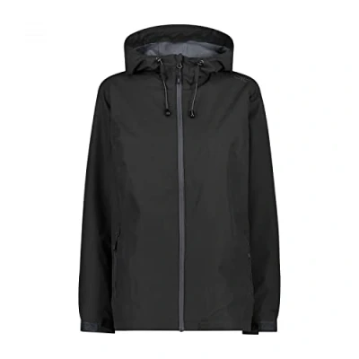 Abbildung von CMP Woman Jacket FIX HOOD Regenjacke / wasserabweisende Jacke, Damen, Größe: 34, Nero
