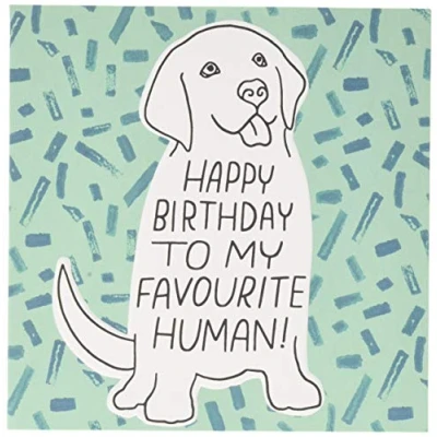 Abbildung von Hallmark Geburtstagskarte vom Hund geprägtes Studio Ink Design