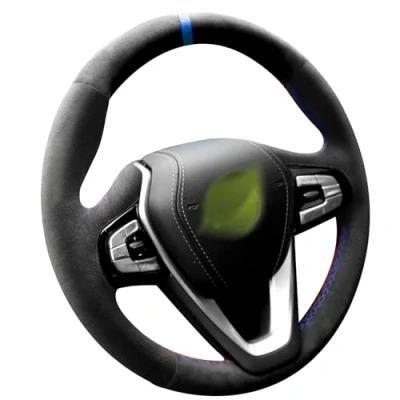 Abbildung von LeaHY Lenkradbezug Alcantara Handstich für BMW G20 G21 G30 G31 G32 X3 G01 X4 G02 X5 G05/ X7 G07 Z4 G29 G11 G12 Schwarz
