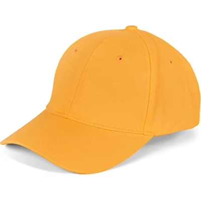 Abbildung von styleBREAKER Unisex Baseball Cap mit gebürsteter Oberfläche, 6 Panel Einfarbig, Basecap Klettverschluss verstellbar 04023018, Farbe:Goldgelb