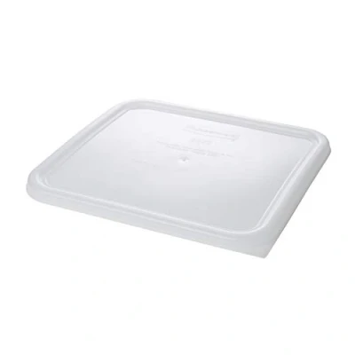 Abbildung von Rubbermaid Commercial Products Plastic Food Storage Container Lid, Square, White, 11.4 L