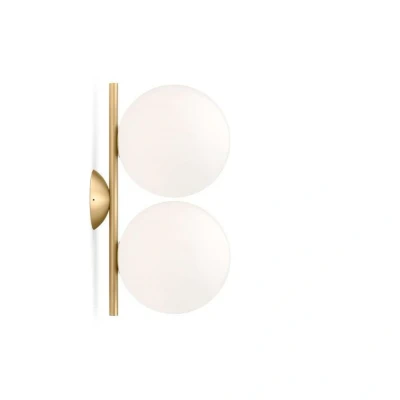 Abbildung von FLOS IC C/W1 Double Wandleuchte messing Ø 20 cm