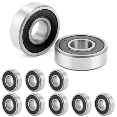 Abbildung von QWORK® 10 Stück 6000 2R Kugellager, 10x26x8mm, Kugellager doppelt abgedichtet, für Getrieben, Motoren, 3D Drucker
