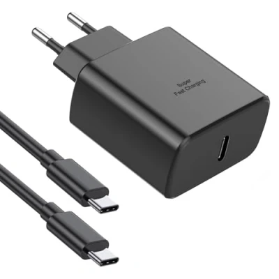 Abbildung von 45W USB C Ladegerät mit Schnellladekabel für Samsung Galaxy S24 Ultra/S24+/S23 Ultra/S22/S21/S20, Netzteil Ladekabel Schnellladegerät Stecker Fast Charger Adapter