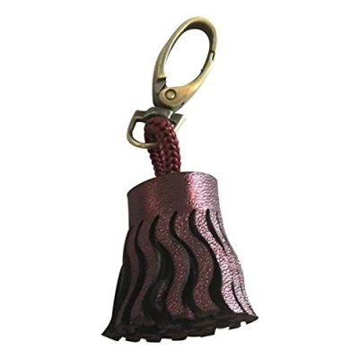 Abbildung von Clairefontaine 400068C Schlüsselanhänger Cuirisé, mit Perlmutt Effekt, elegant und trendig, 4 x 2,5cm, 1 Stück, Kirsche