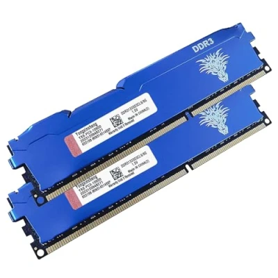 Abbildung von DDR3 16GB Kit (8GBx2) Desktop RAM 1333MHz PC3 10600 UDIMM Non ECC Unbuffered 1.5V 2Rx8 Dual Rank 240 Pin CL9 PC Computer Memory Upgrade Module Arbeitsspeicher (Blau)