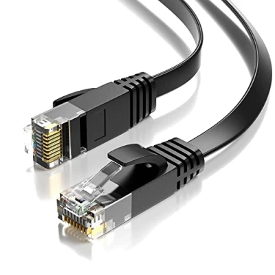 Abbildung von JAMEGA CAT 7 Flachkabel, RJ45 LAN Ethernet Patchkabel Netzwerk Kabel, CAT.7, RJ 45 Stecker (Ethernet) (150 cm)