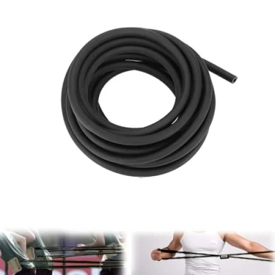 Abbildung von 3 m langer Naturlatexschlauch, chirurgisches Band, Gummischlauch, ID 2 mm Außendurchmesser, 5 (schwarz)