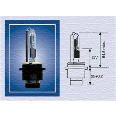 Abbildung von MAGNETI MARELLI 002542100000 Glühlampe, Fernscheinwerfer D2R 85V 35W P32d 3 Xenon MERCEDES BENZ: C Klasse T modell, Limousine