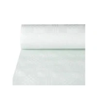 Abbildung von PAPSTAR Tischdecke Papiertischtuch mit Damastprägung 50 m x 1,2 weiss