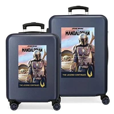 Abbildung von Star Wars Legend Kofferset Blau 55/68 cm Hartschale ABS Seitenkombinationsverschluss 104L 6kg 4 Doppelrollen Handgepäck